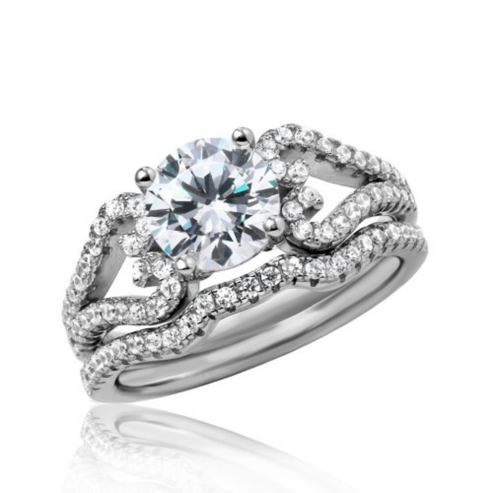 New sterling silver bridal set - Picture 2 of 3